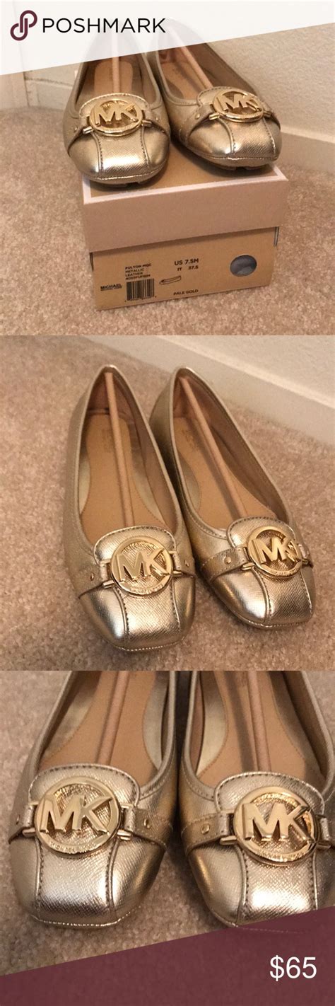 Michael Kors gold flats women